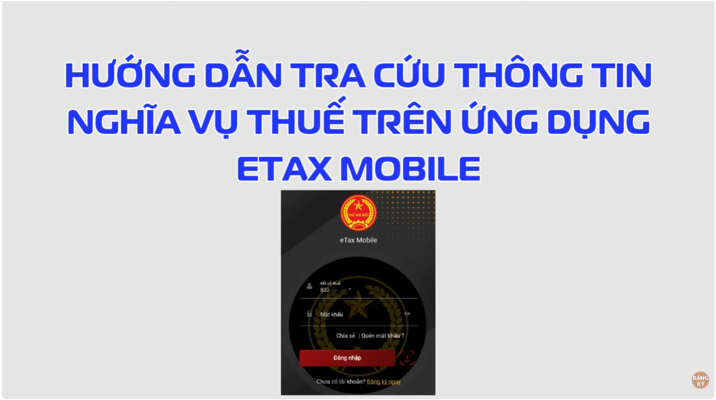 Hướng dẫn tra cứu nợ thuế trên eTax Mobile