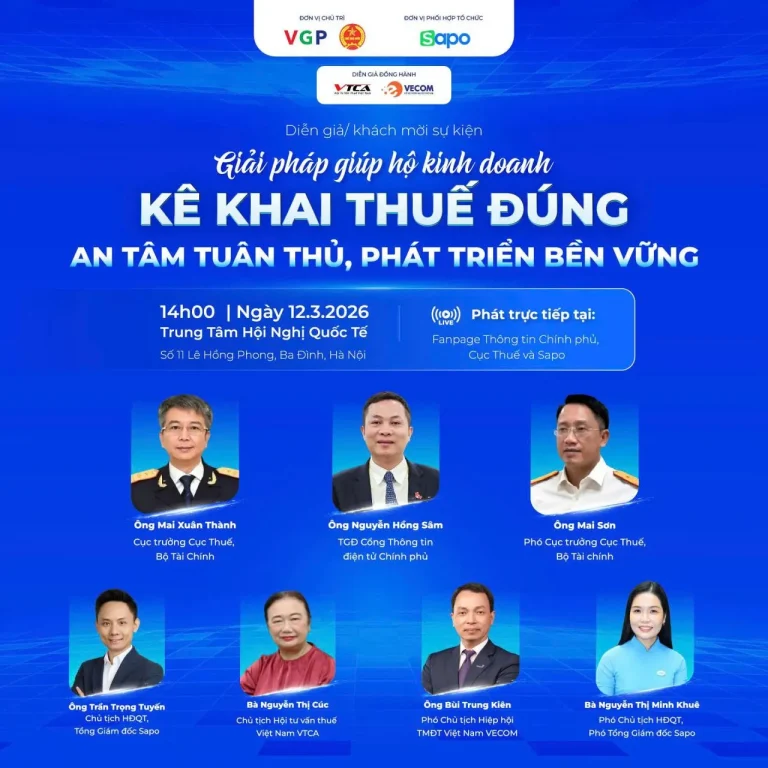 HỎI – ĐÁP TẠI HỘI THẢO: “Giải pháp giúp hộ kinh doanh kê khai thuế đúng, an tâm tuân thủ, phát triển bền vững” ngày 12/3/2026.